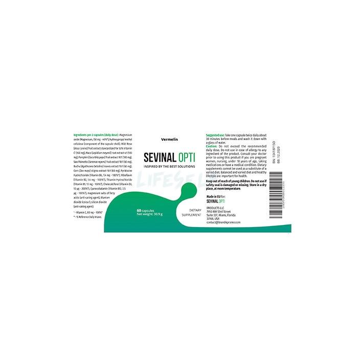 Sevinal Opti ◦ urinary incontinence capsules ◦ in Kosice